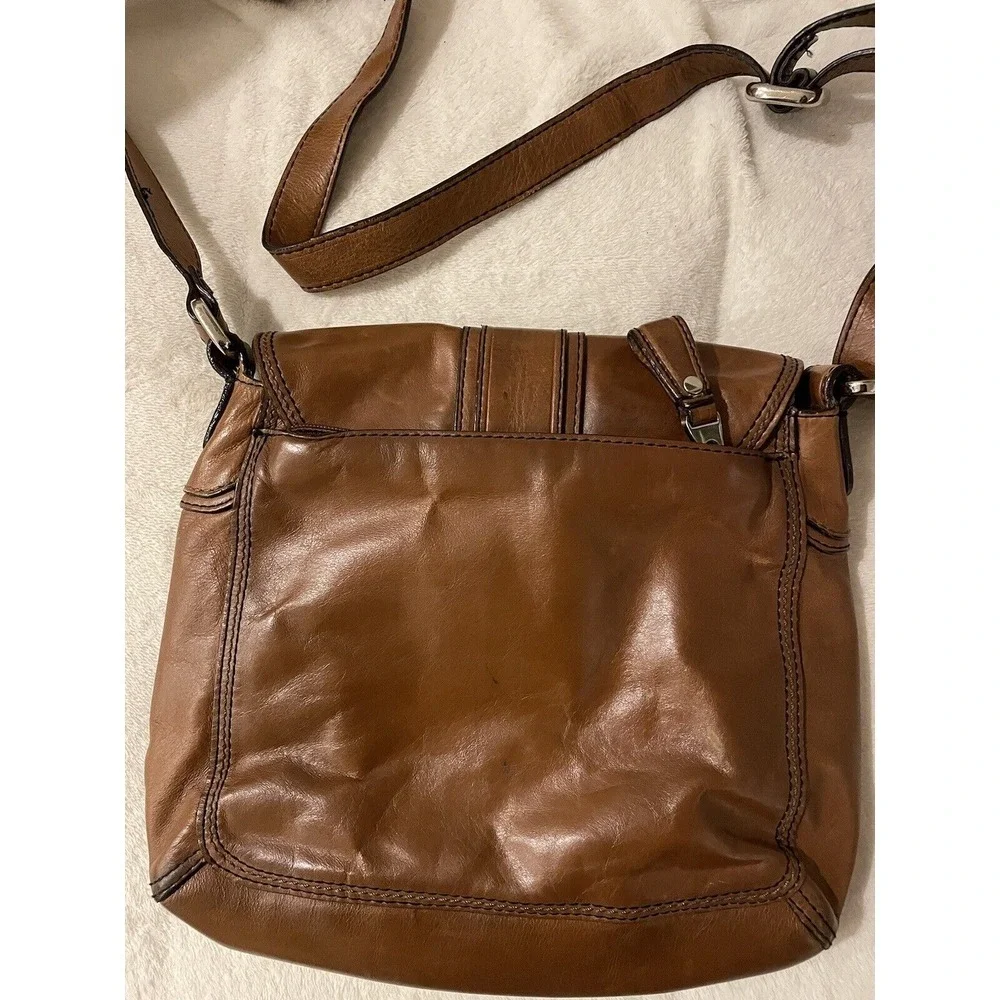Fossil Shoulder Bag Crossbody Bag Leather Brown Shoulder Bag Messenger Bag - Picture 6 of 9